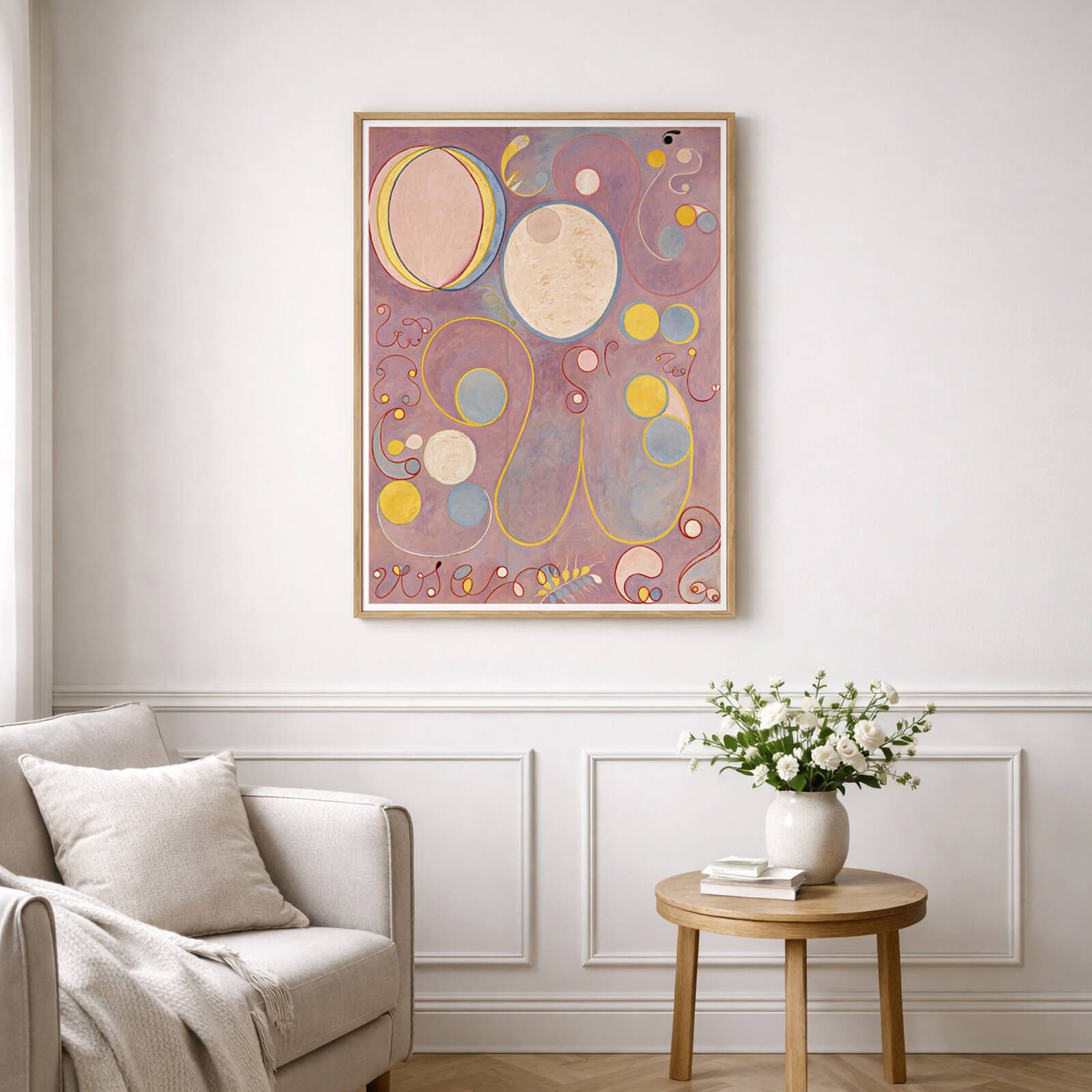 The Ten Largest, No. 8, Adulthood by Hilma Af Klint as wall art in an inspiring interior setting