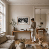Vasaloppet as wall art in an inspiring interior setting