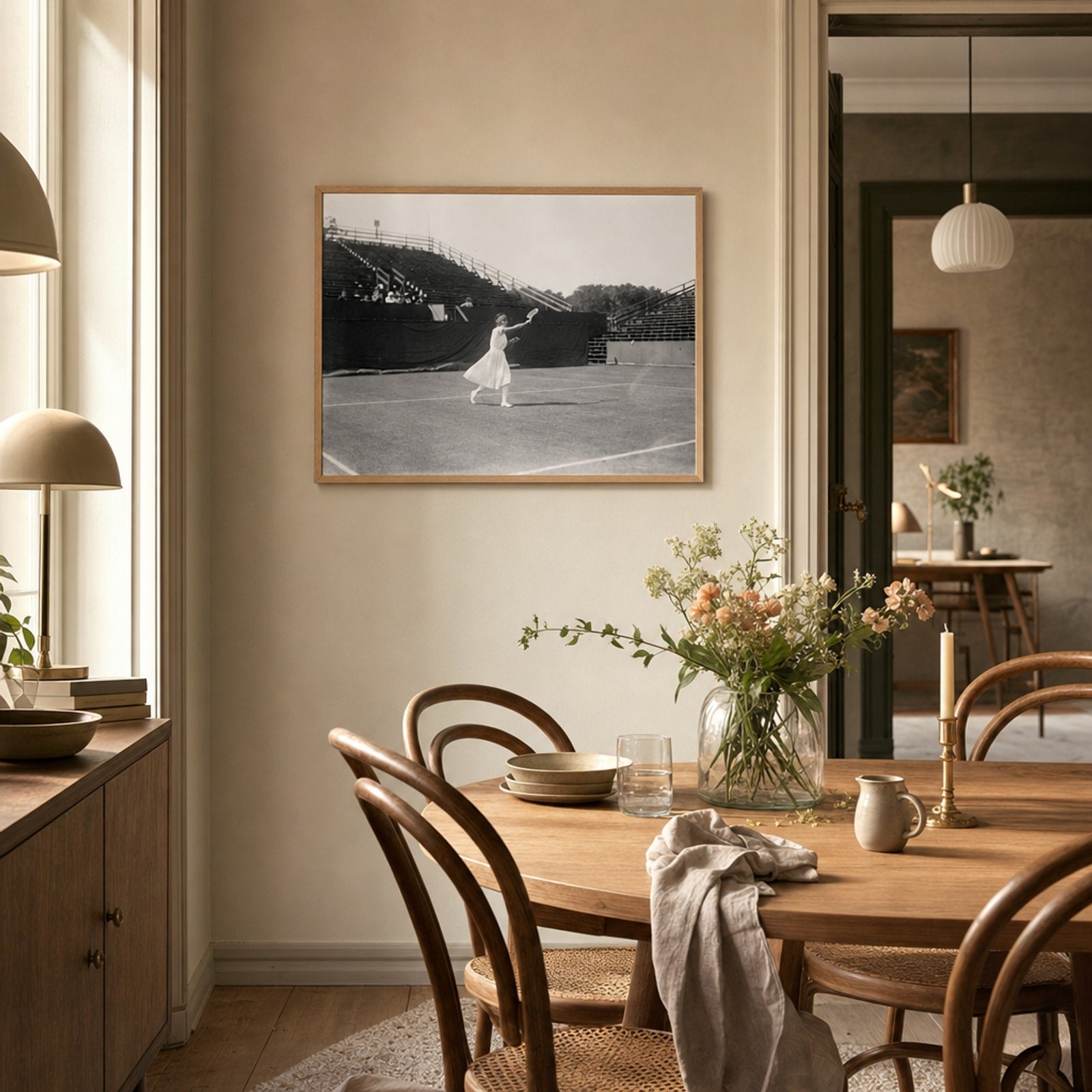 Lenglen by Bain News Service in a Historly setting