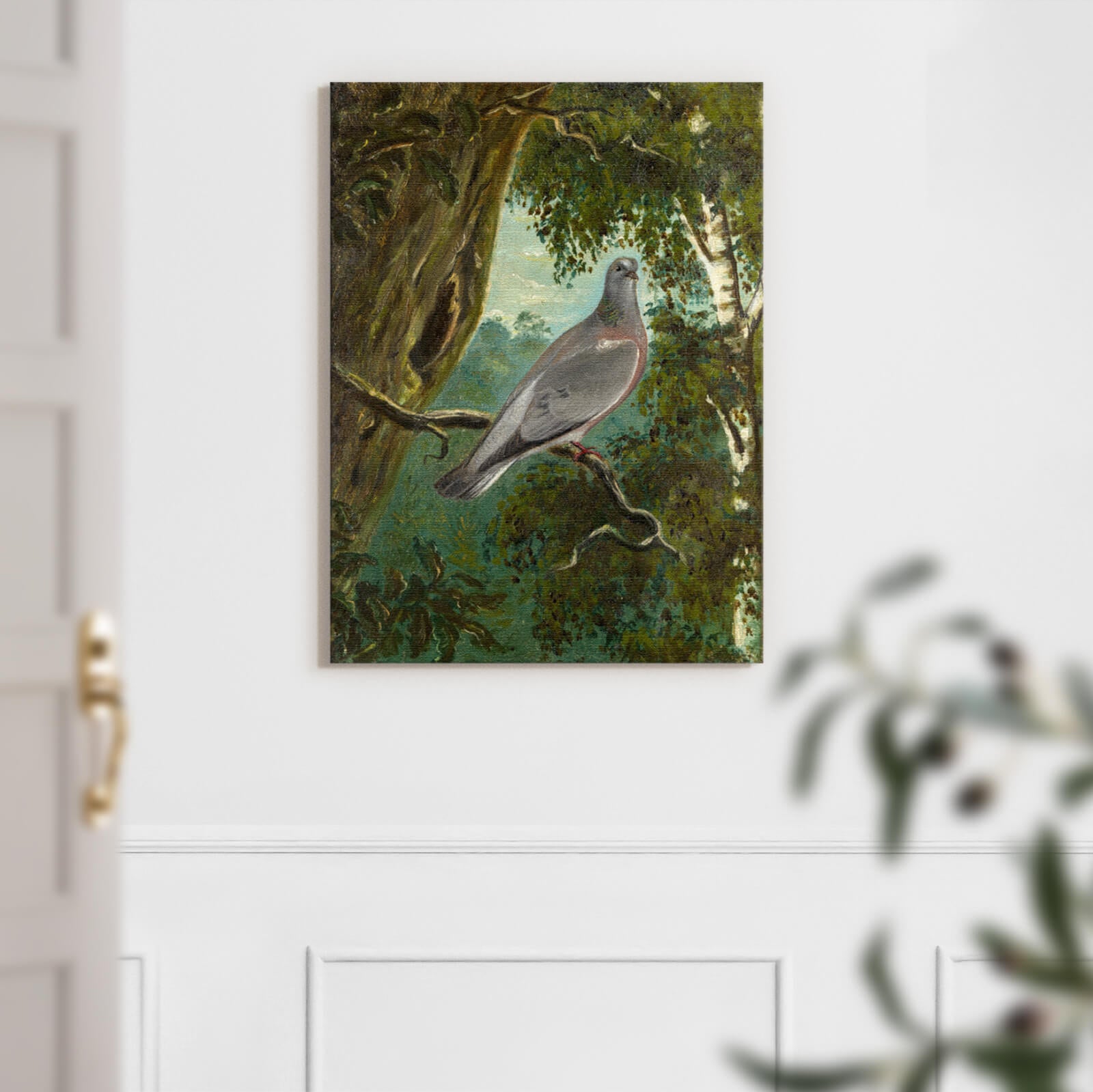 Stock Dove by Bruno Liljefors as a canvas print from Historly – image 2