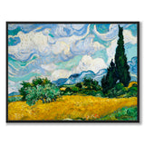 Hveteåker med sypresser