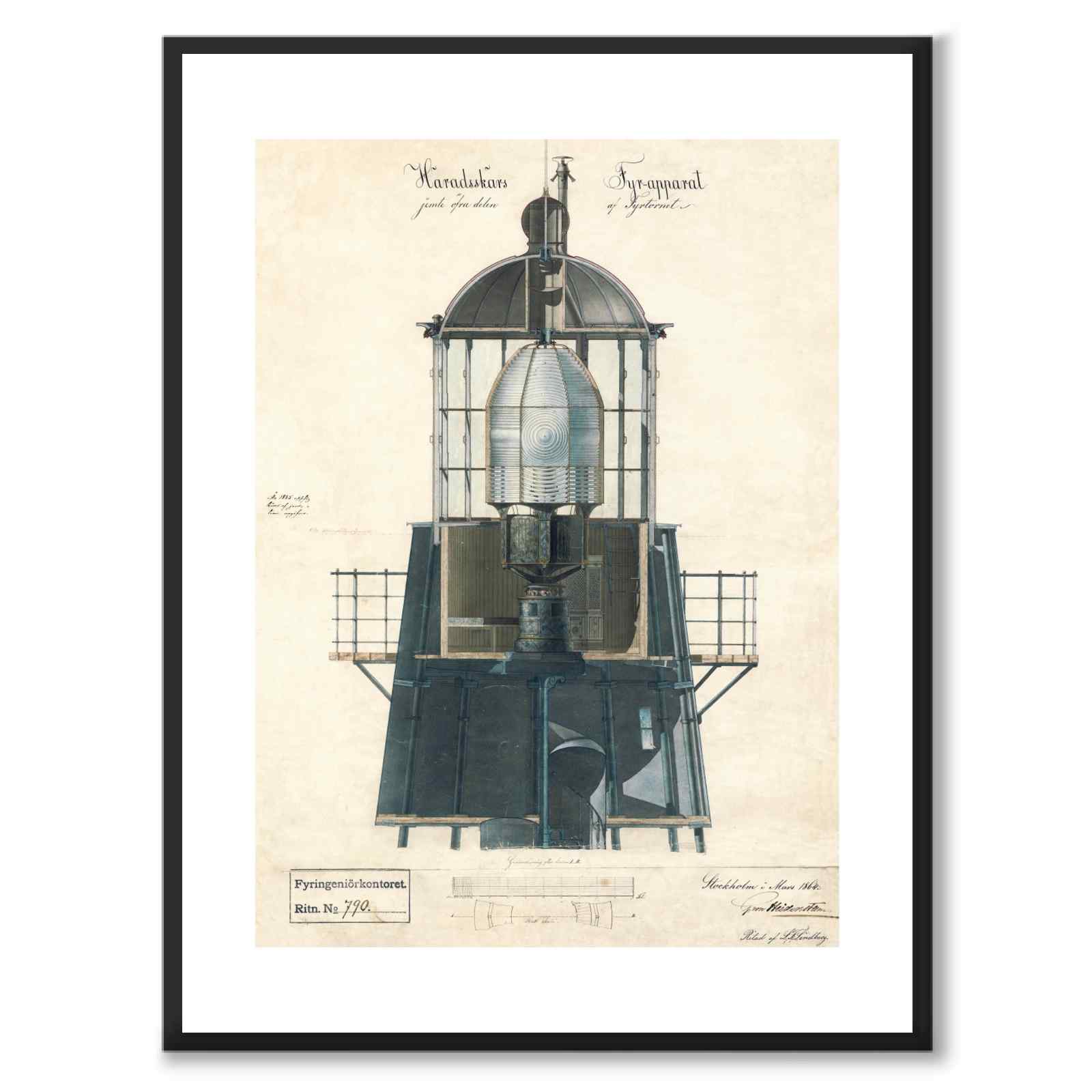 Häradskär fyrapparat, 1864