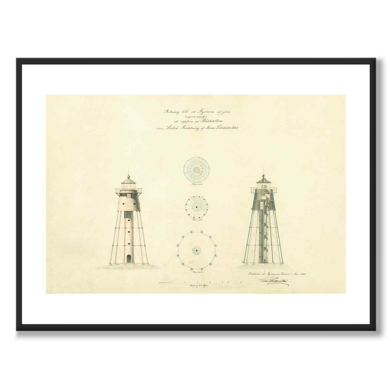 Rödkallen fyr, Luleå, 1871