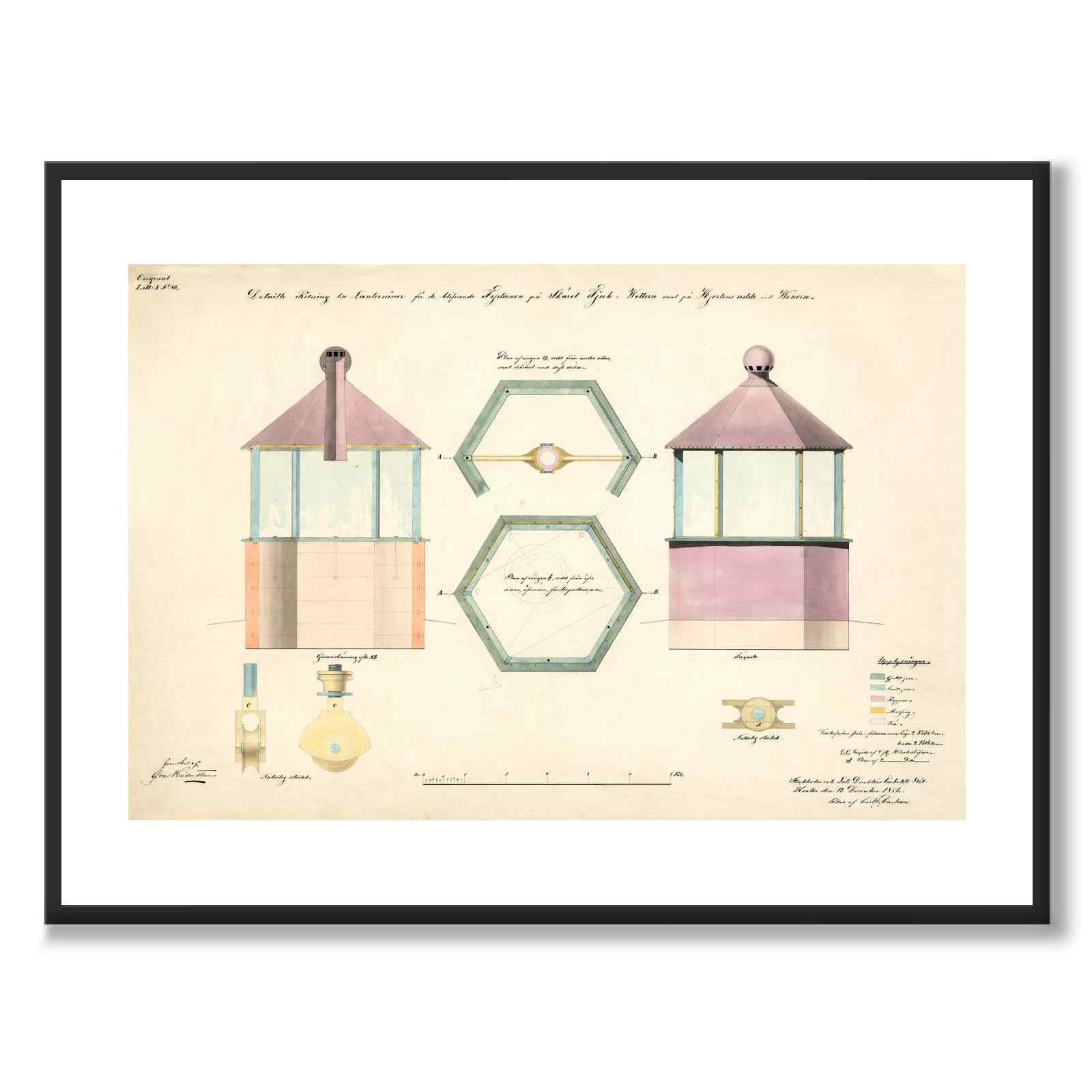 Fyrtorn Vättern & Vänern 1851