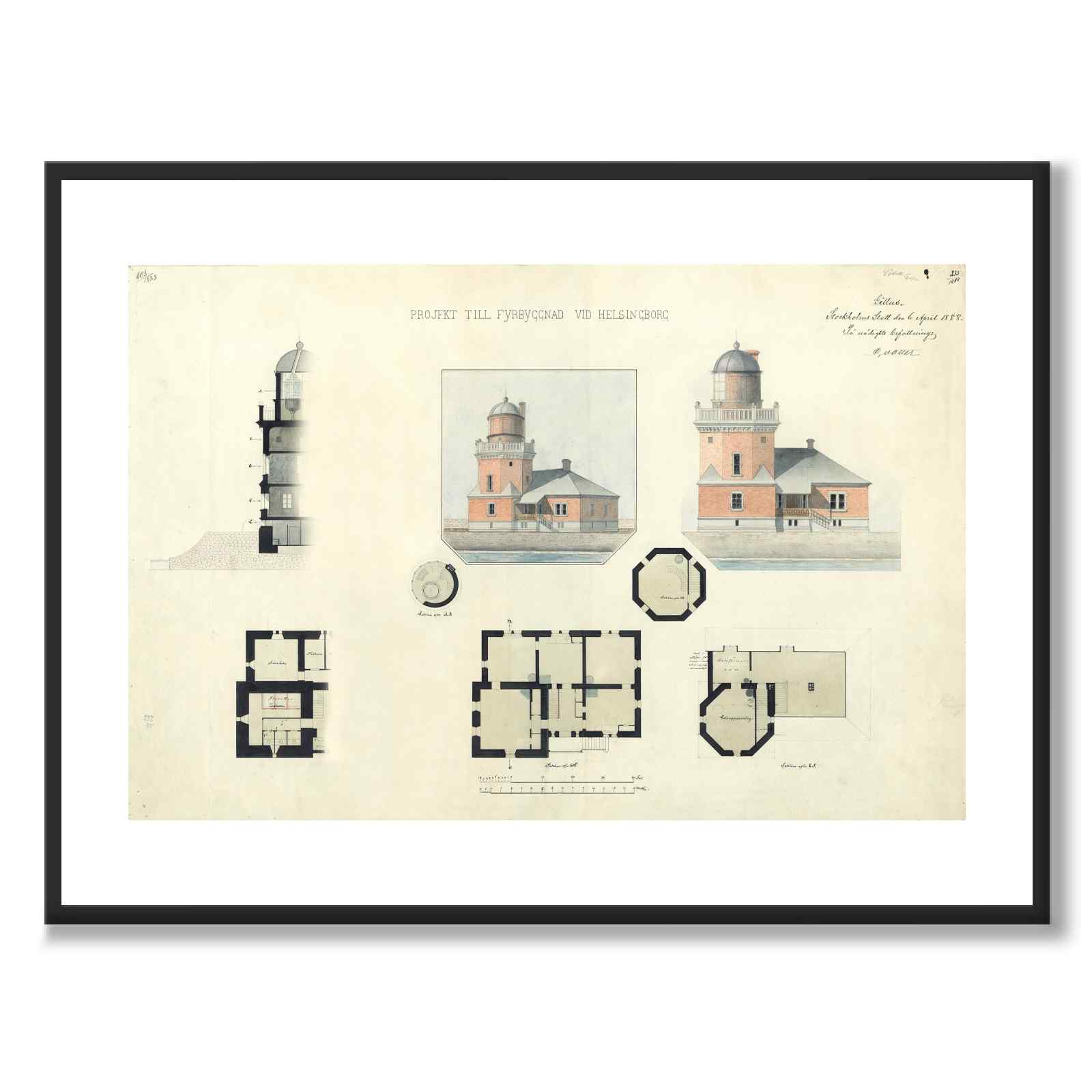 Helsingborg fyr i 1888