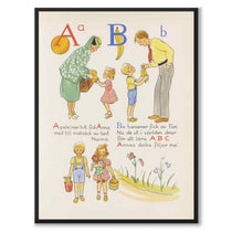 ABC-resan, A B as a poster for a children's room from Historly – full image without white border