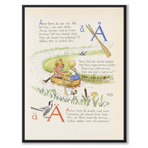 ABC Journey, Å Ä as a poster for a children's room from Historly – full image without white border