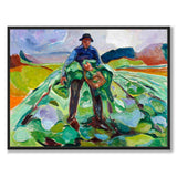 The man in the cabbage field