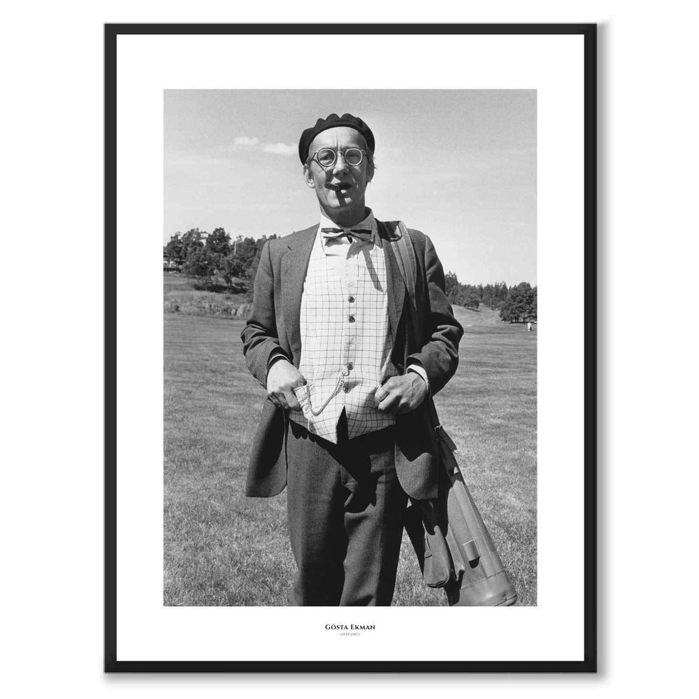 Gösta Ekman as a historic photograph and poster from Historly – with white border and title