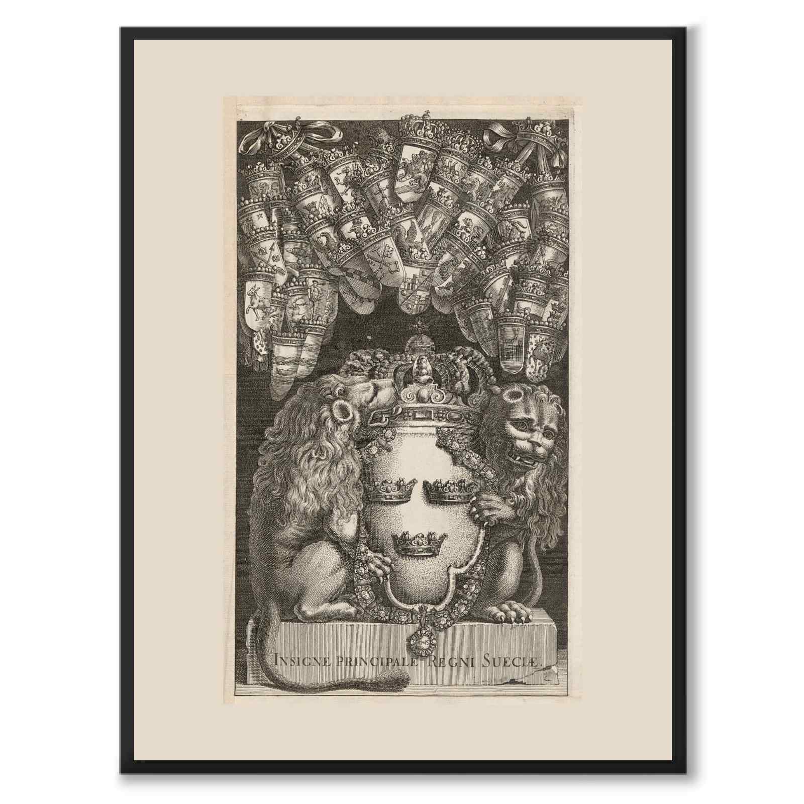 Savonia coat of arms as a vintage illustration and poster from Historly – full image without white border