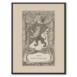 The coat of arms of Västergötland as a vintage illustration and poster from Historly – full image without white border