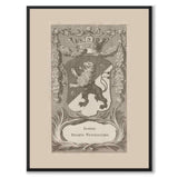 The coat of arms of Västergötland as a vintage illustration and poster from Historly – full image without white border