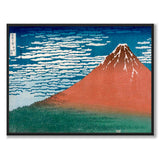 Red Fuji av Katsushika Hokusai som japansk poster – helbild