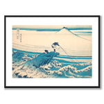 Kajikazawa in Kai Province av Katsushika Hokusai som japansk poster – med vit kant