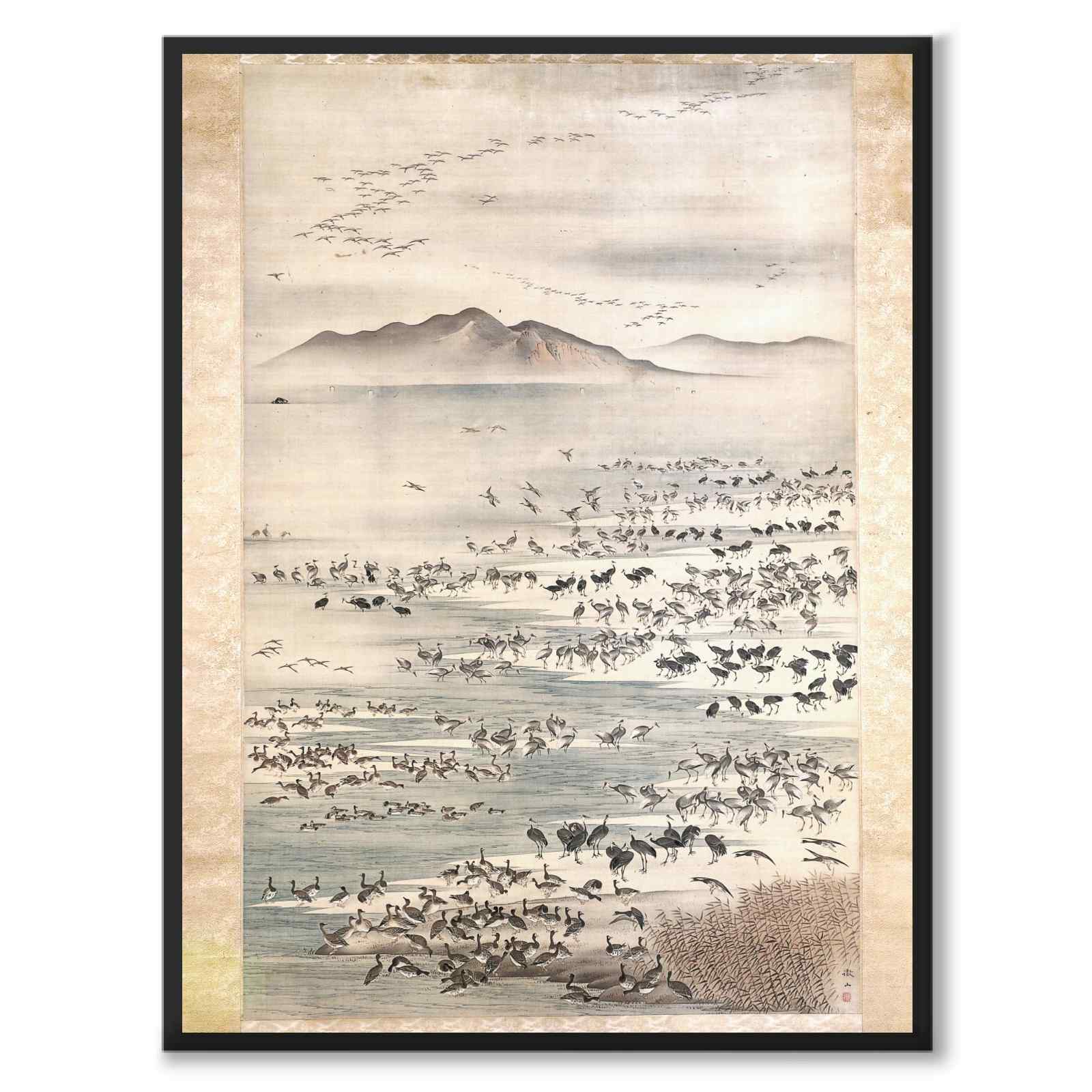 Myriad of Aquatic Birds som japansk poster - helbild