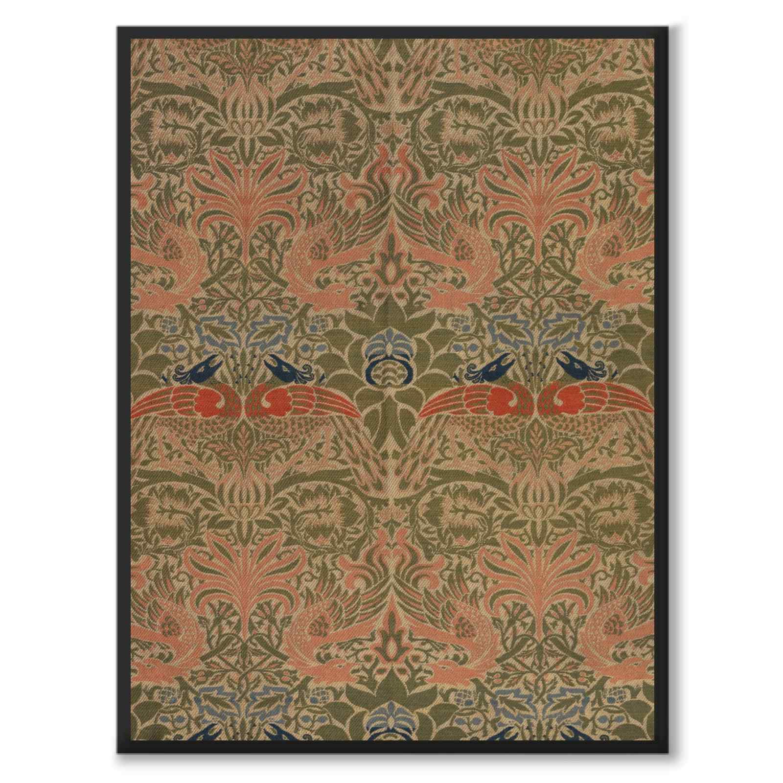 Peacock and Dragon av William Morris som poster – helbild