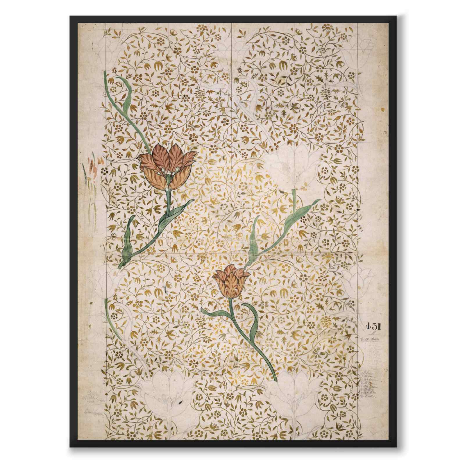 Garden Tulip av William Morris som poster – helbild