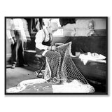 Mending Tennis Net -- Sailor's Snug Harbor by Bain News Service as a poster – full view