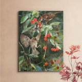 Spurver i et kirsebærtre