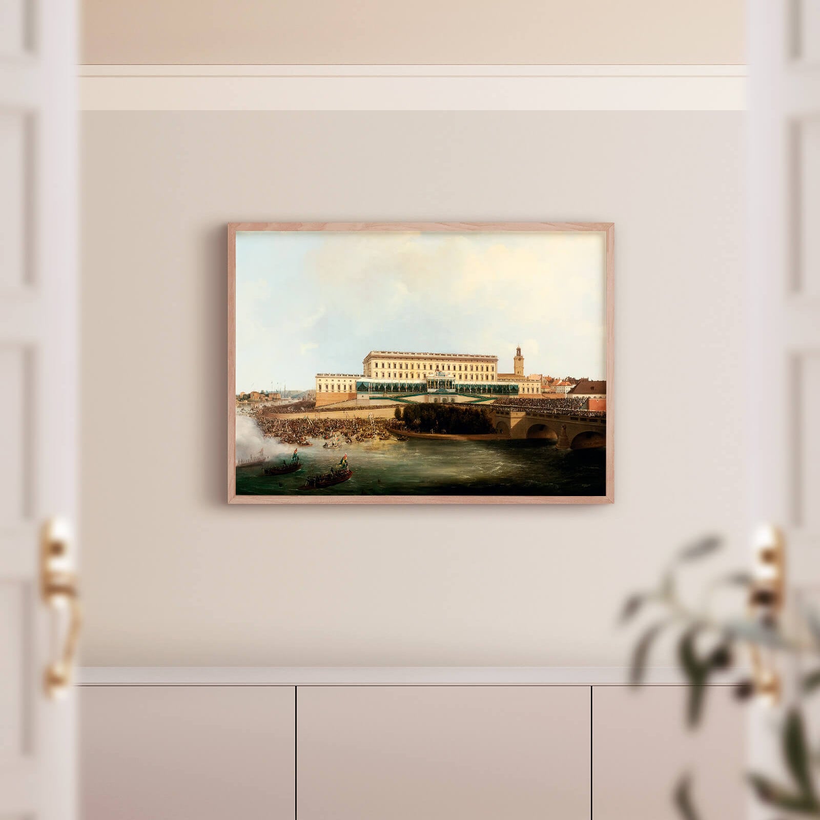 The Acclamation of King Carl XIV Johan of Sweden in 1818 as wall art in an inspiring interior setting