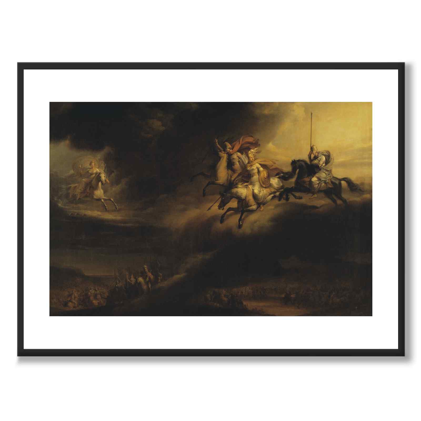 Valkyrier rir inn i kamp