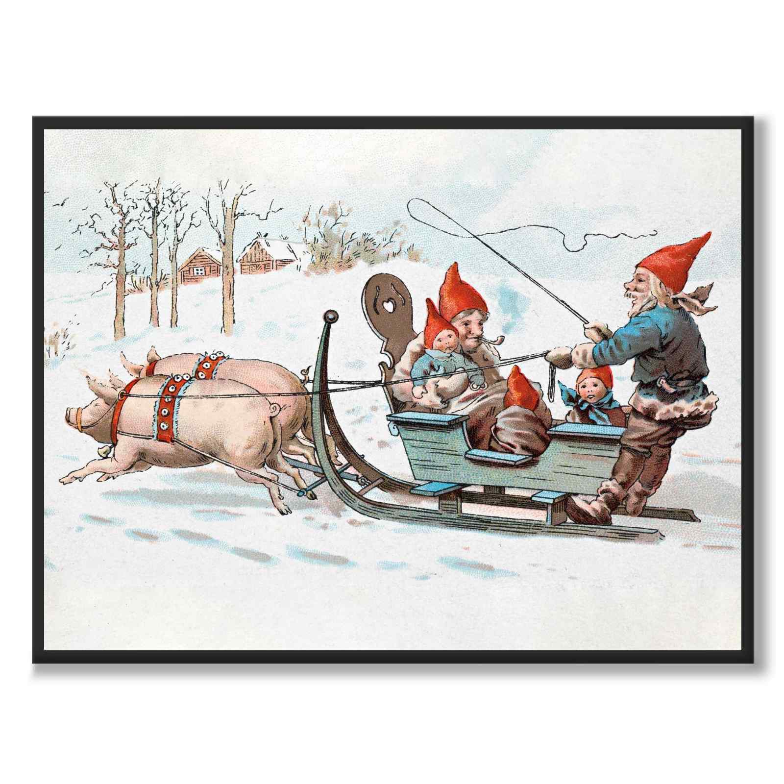 Julenisser med grisespann, Jenny Nyström