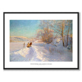 En vintermorgen etter et snøfall i Dalarna