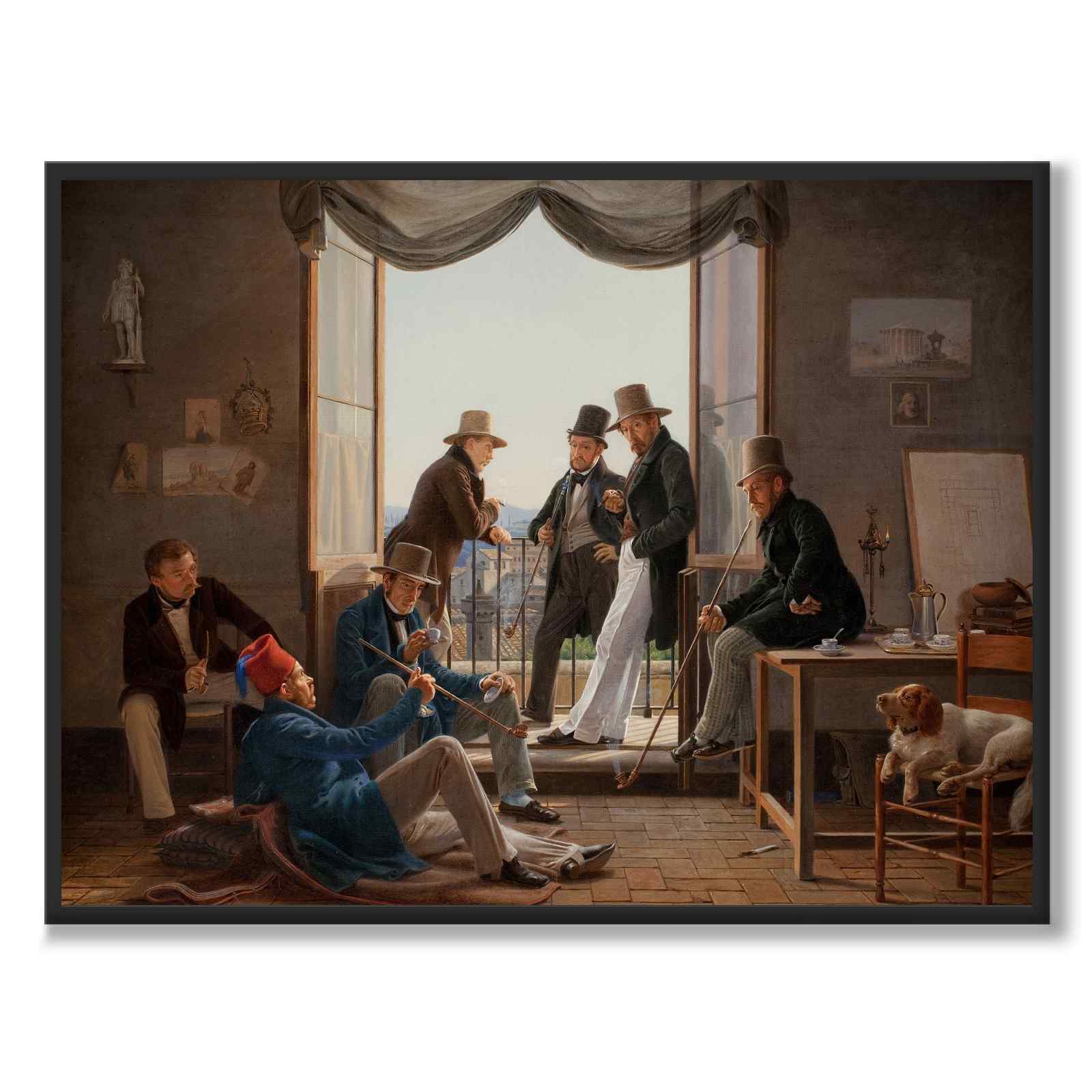 En gruppe danske kunstnere i Roma