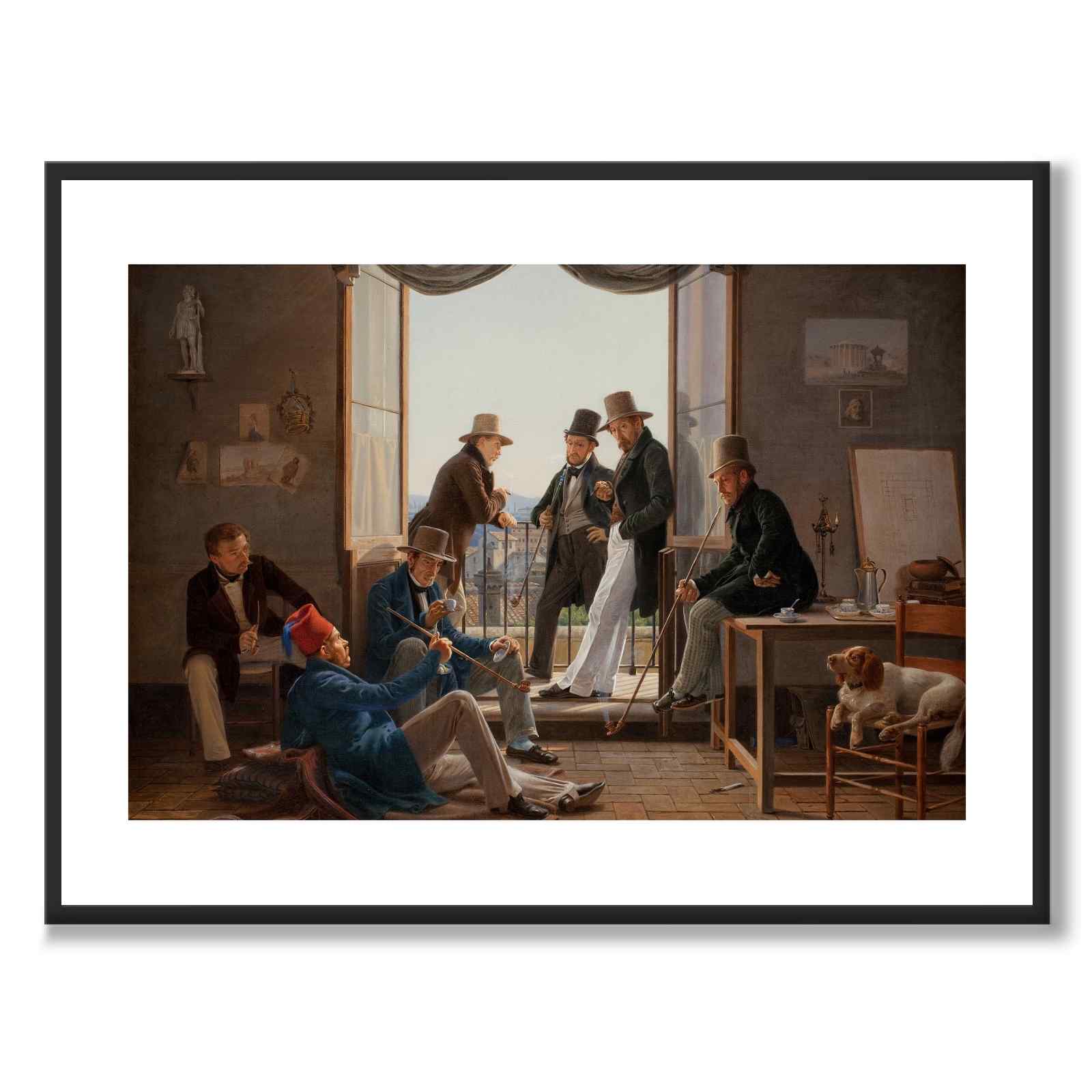 En gruppe danske kunstnere i Roma