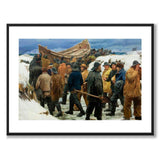 Redningsbåten er tatt gjennom sanddynene