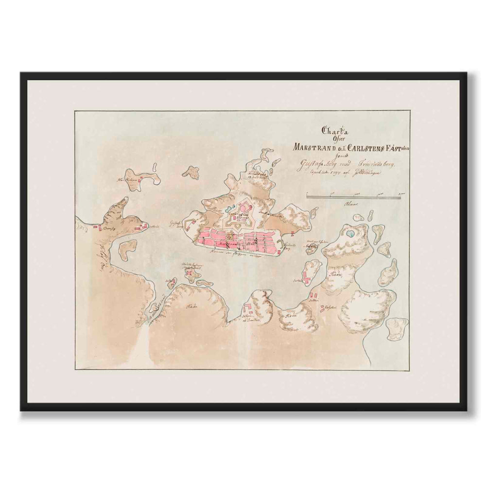 Marstrand 1797 as a historic map and poster from Historly – full image without white border