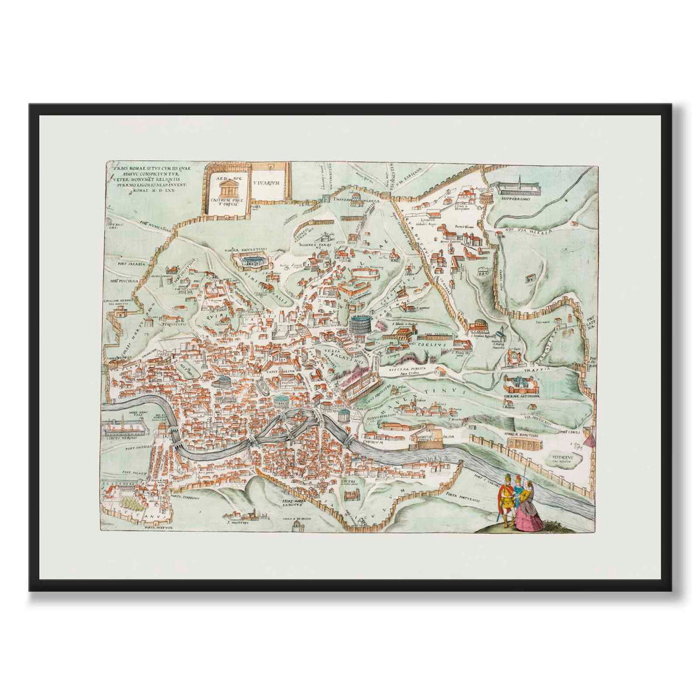 Rome 1575 as a historic map and poster from Historly – full image without white border