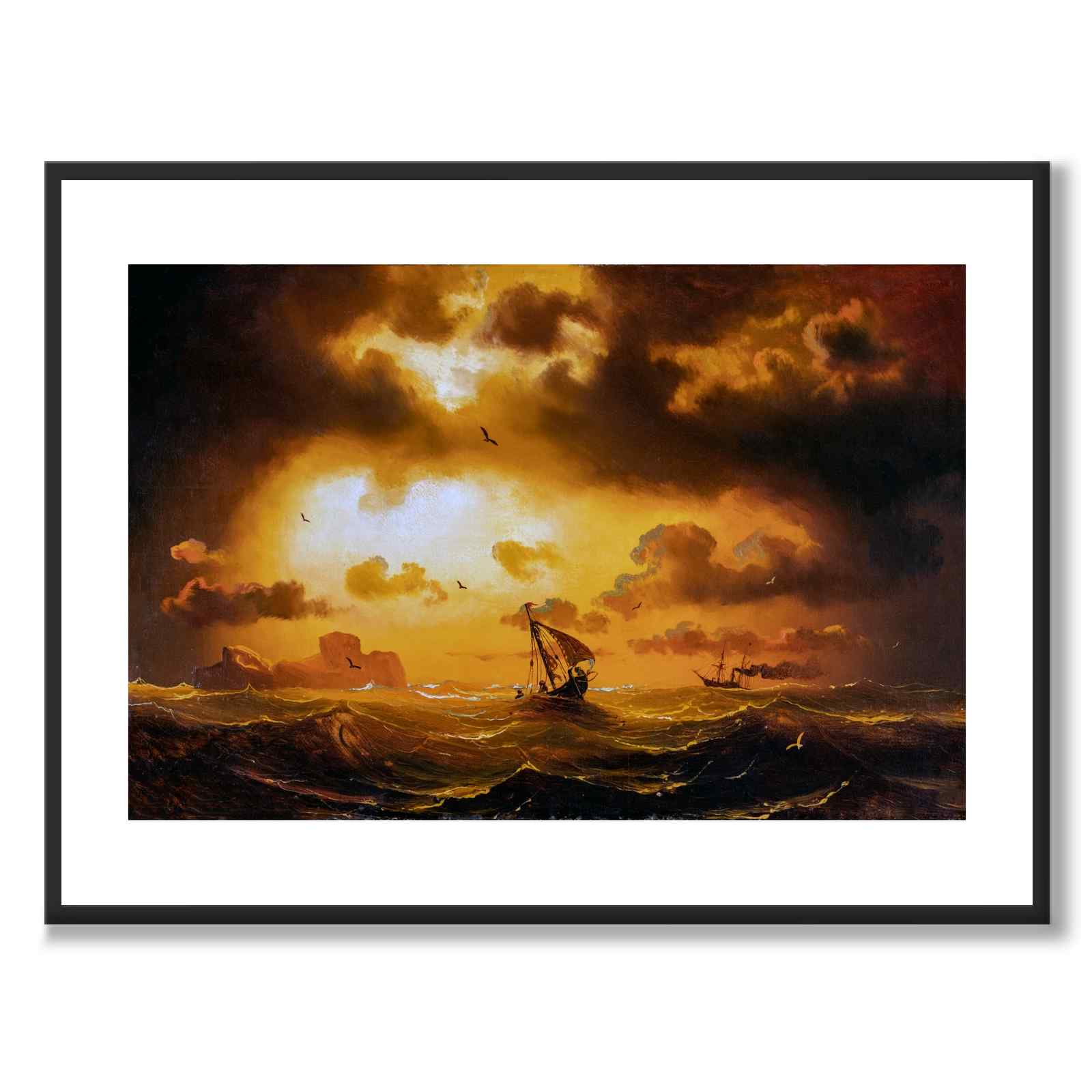 Solnedgang til sjøs