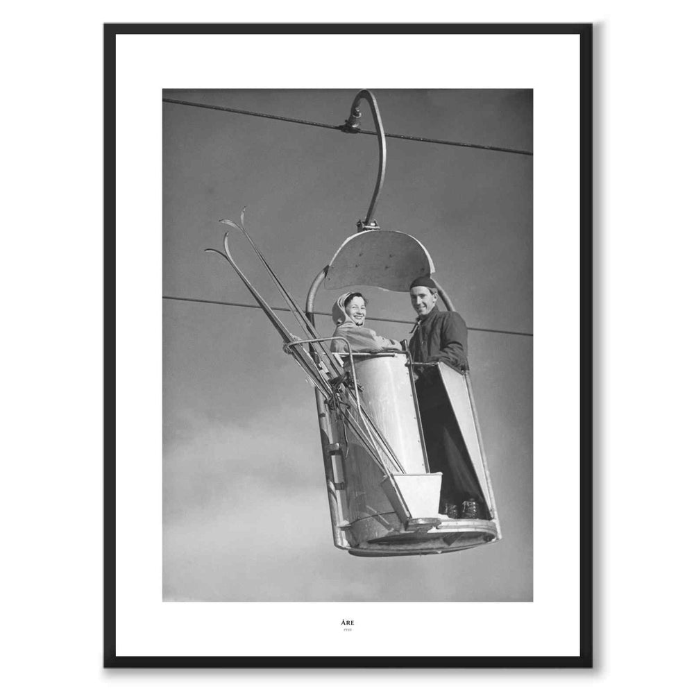 Åre 1950 as a historic photograph and poster from Historly – with white border and title