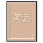 Aristotle - No great mind has ever existed without a touch of madness - Historly AB