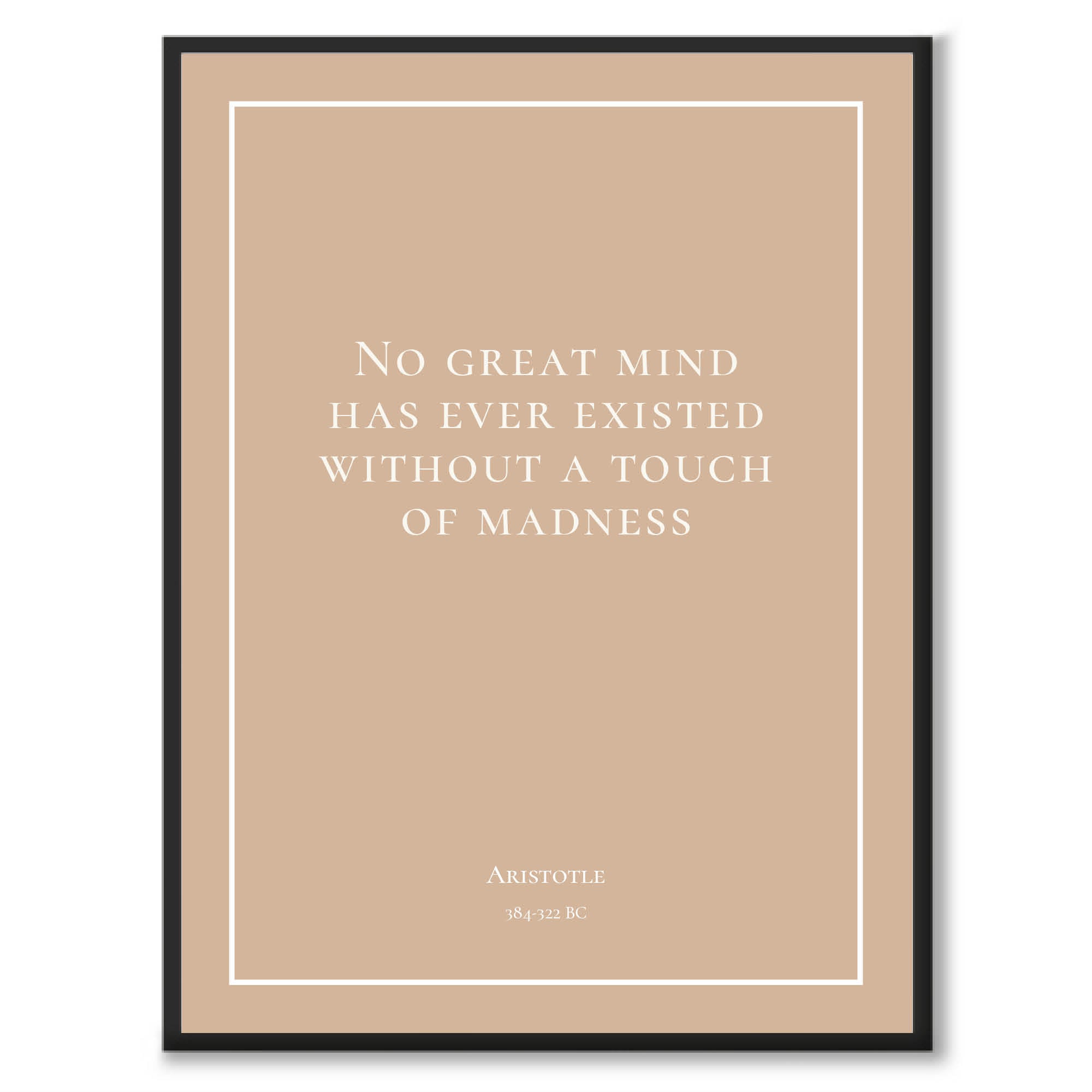 Aristotle - No great mind has ever existed without a touch of madness - Historly AB